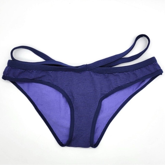 NWT y2k Victoria’s Secret Striped Cotton Strappy Hiphugger Panties VS Small S - Picture 1 of 4